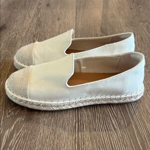 Women's Cream Espadrille Slip-On Shoes